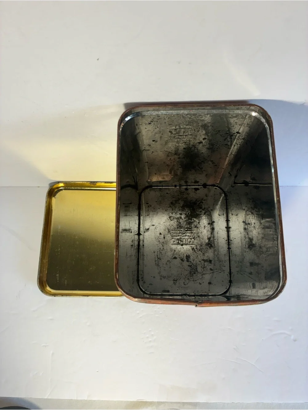 Vintage CHEINCO Crystal Cane Sugar Tin Canister 1970s Brown Pure Cane Sugar